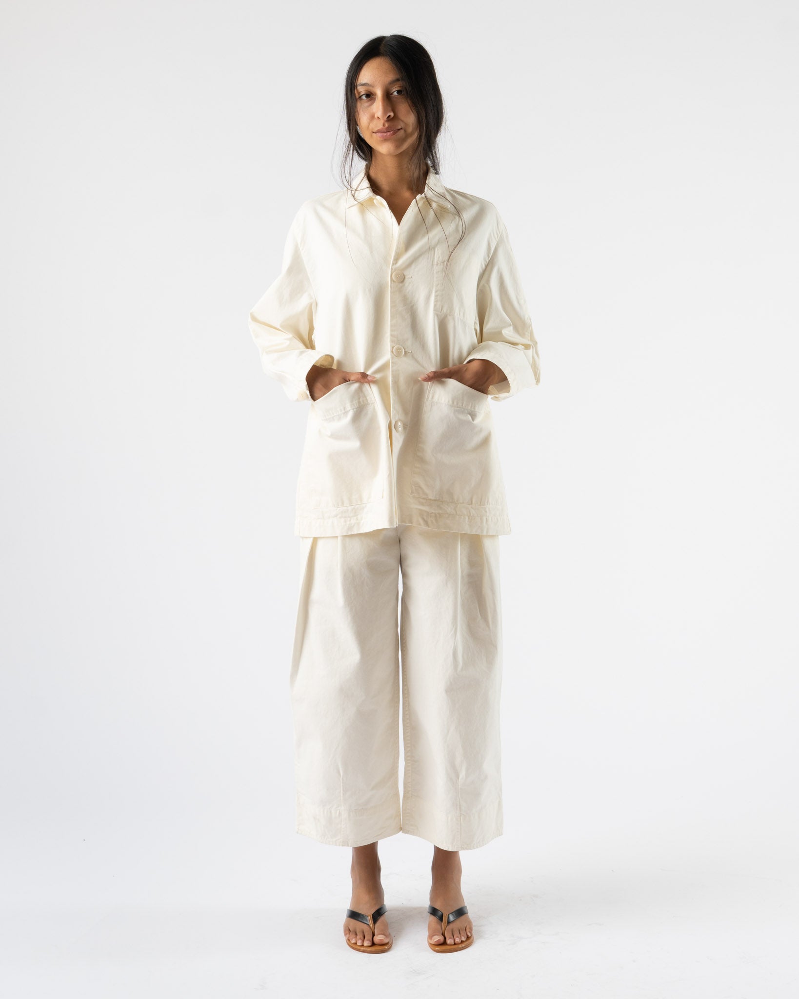 Toogood The Mechanic Jacket in Work Twill Yoghurt