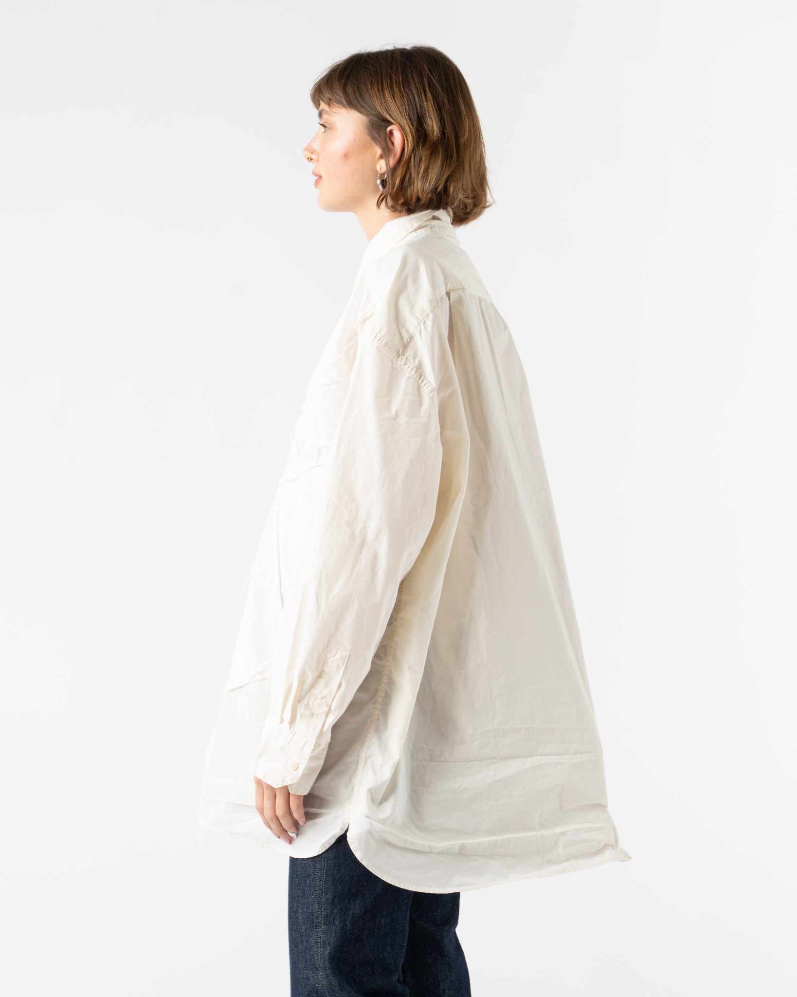 CASEY CASEY Hamnet Flower Shirt in White