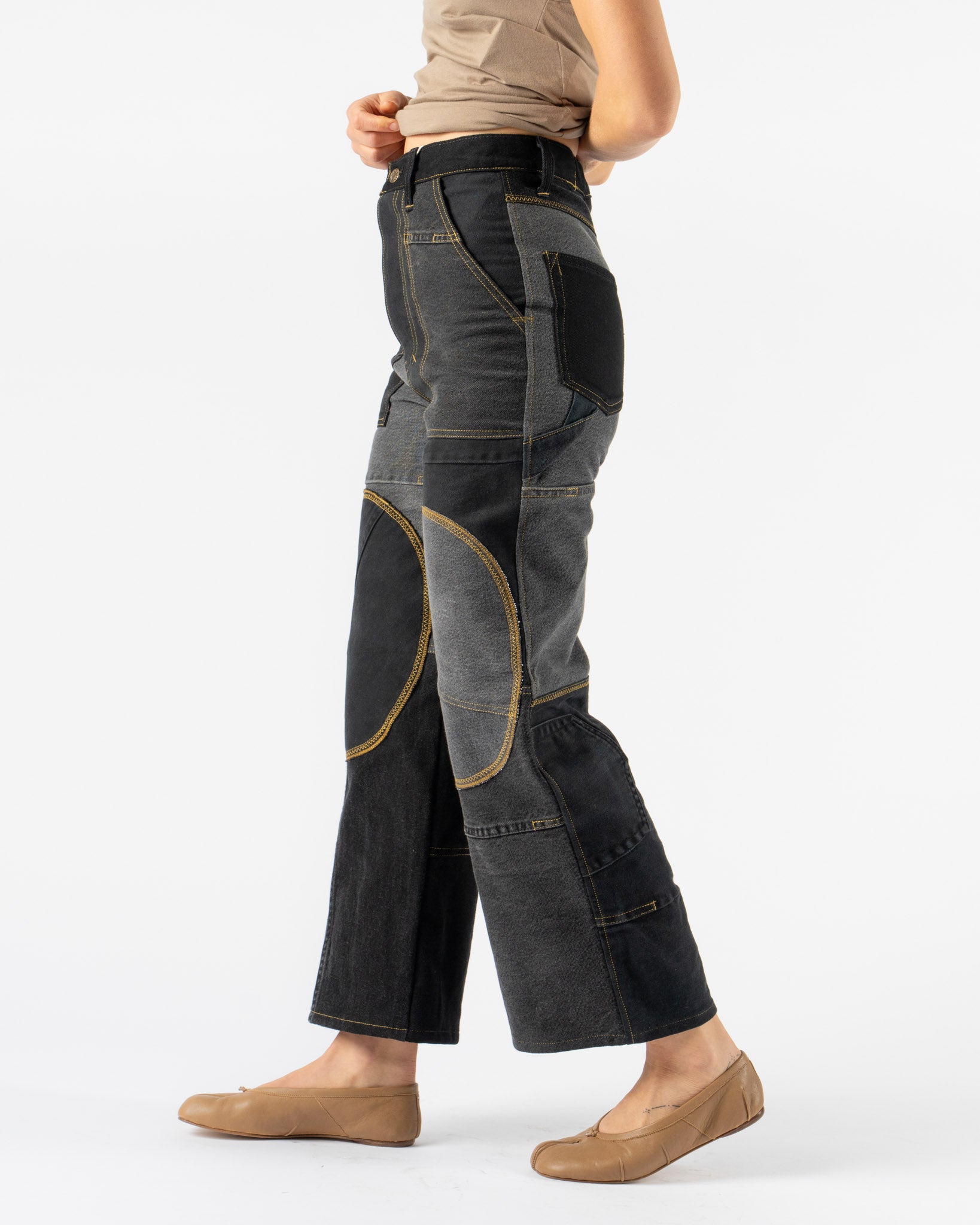 WildRootz Reworked Jeans in Black/Grey