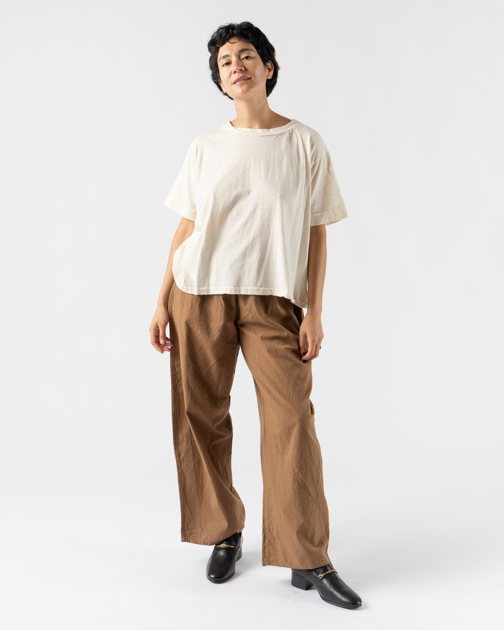 Wol Hide Box Tee in Natural