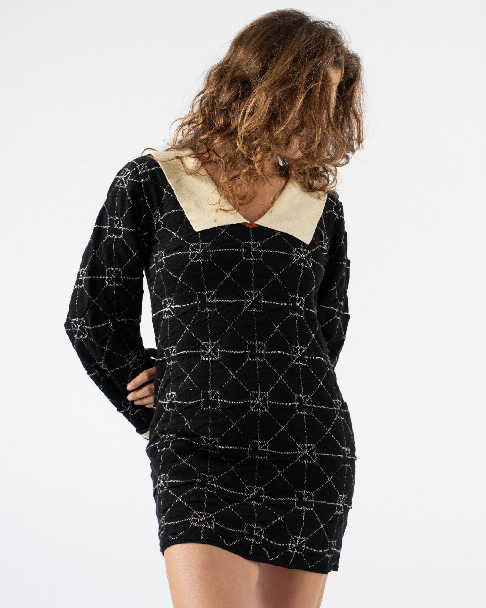 YanYan June Sailor Dress in Black