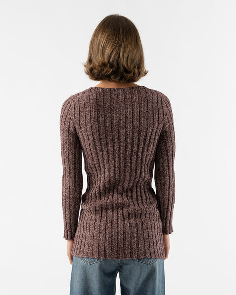 Baserange Loulou Cardigan in Burgundy Melange