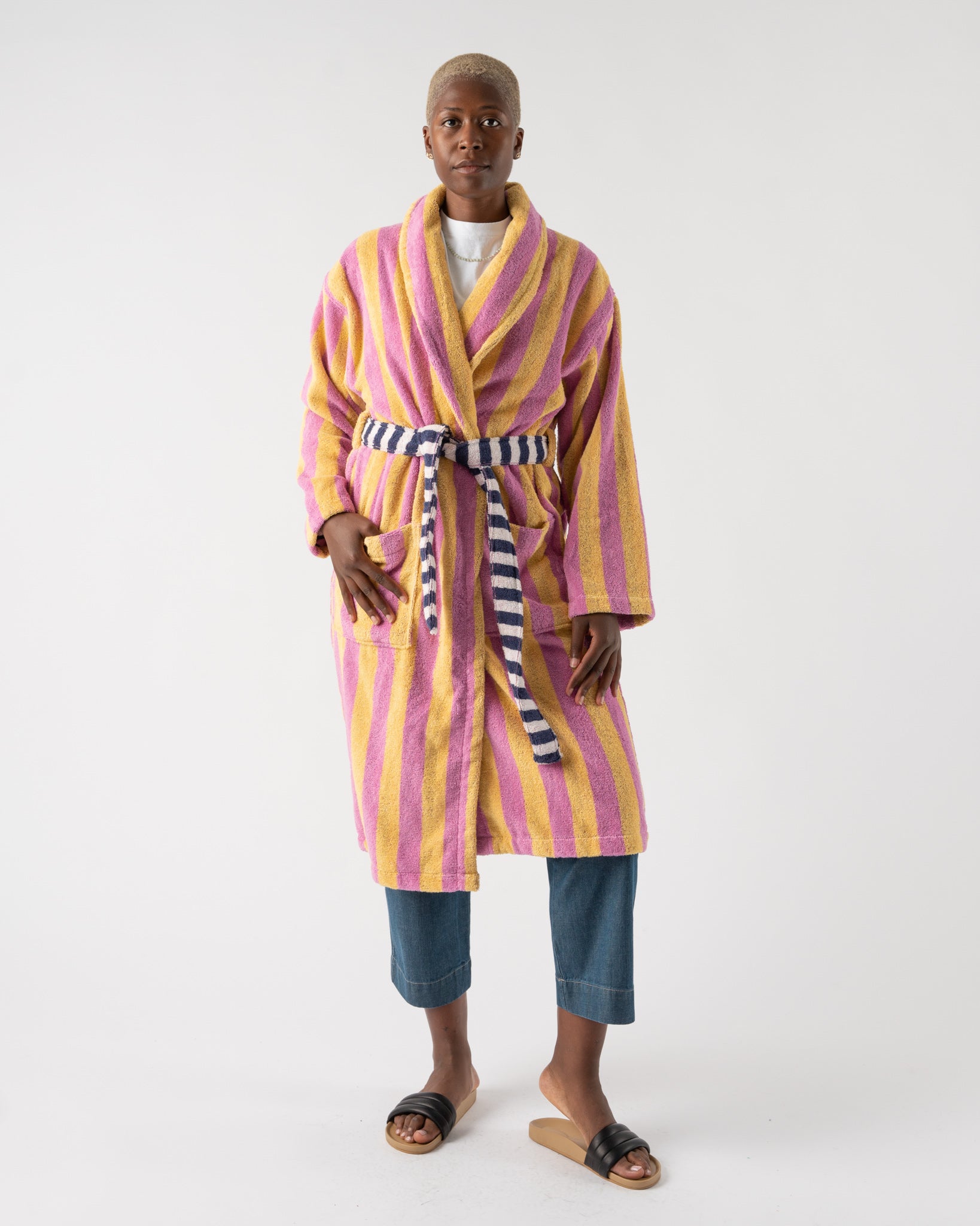 Dusen Dusen Fruit Stripe Bathrobe