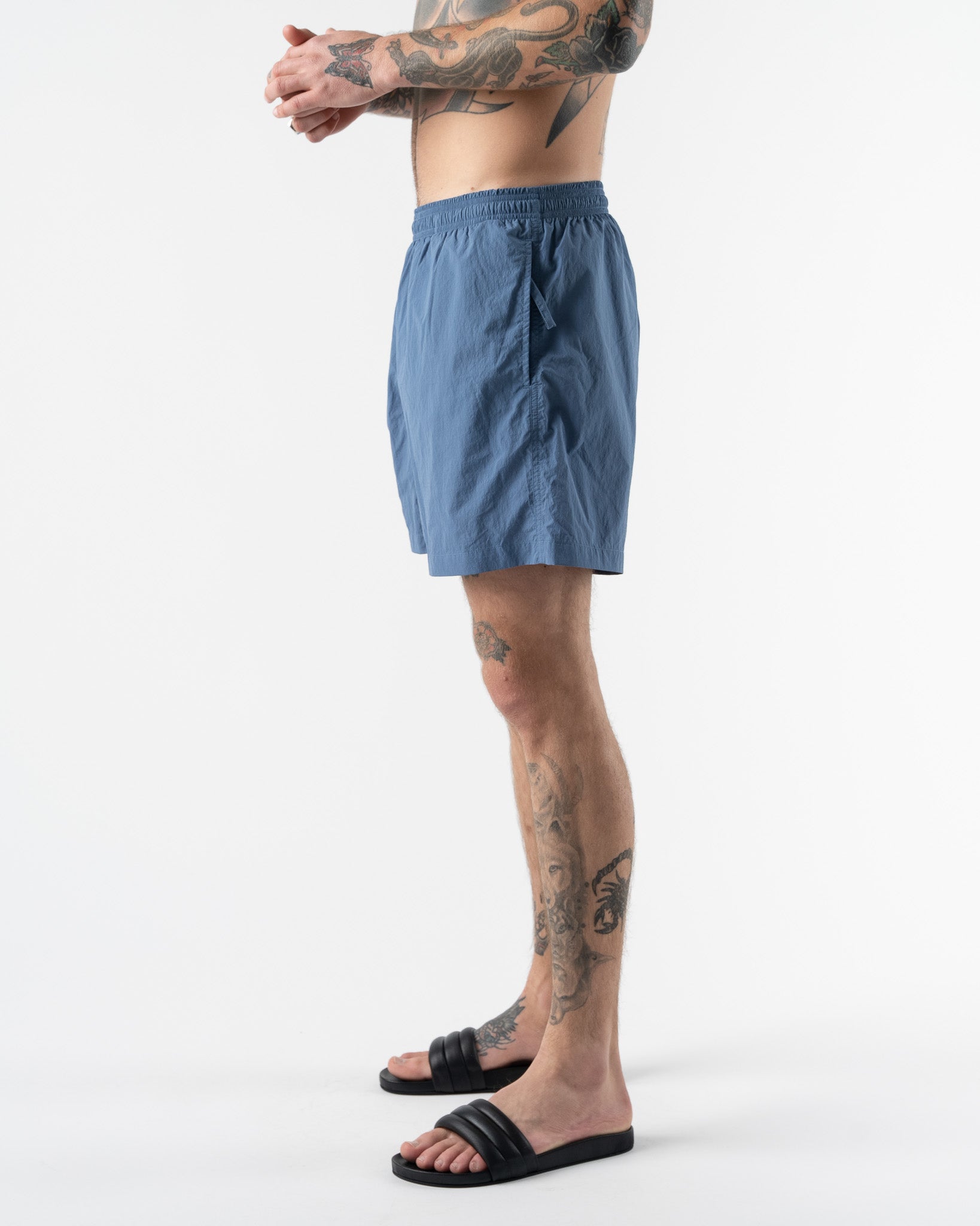 Lido Swim Shorts in Mid Blue