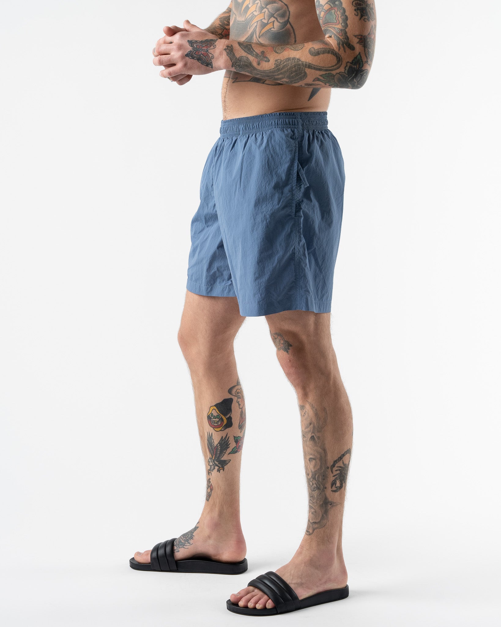 Lido Swim Shorts in Mid Blue