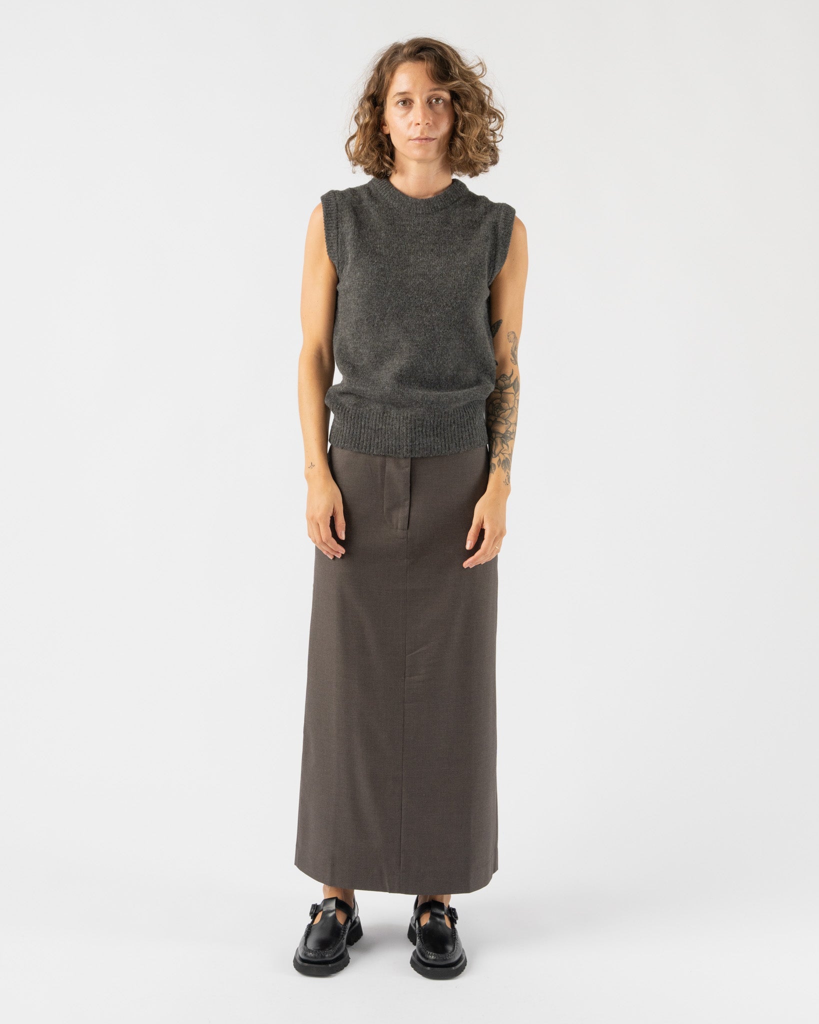 Mijeong-Park-Wool-Blend-Midi-Skirt-in-Heather-Brown-Santa-Barbara-Boutique-Jake-and-Jones-Sustainable-Fashion