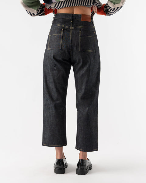 Studio Nicholson Ruthe Denim Boyfriend Pant in Indigo Curated at