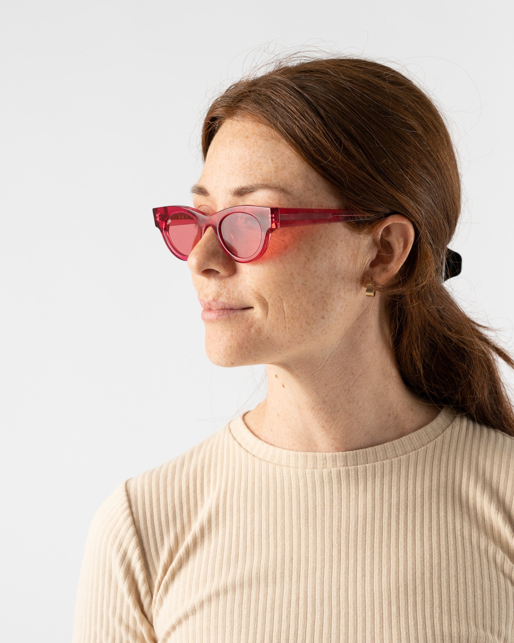 AKILA-MABEL-Sunglasses-in-Pink/Pink-Santa-Barbara-Boutique-Jake-and-Jones-Sustainable-Fashion