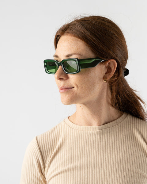AKILA VERVE Sunglasses in Crystal Green Curated at Jake and