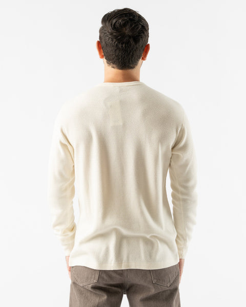 Auralee Light Thermal Pullover in White Curated at Jake and Jones