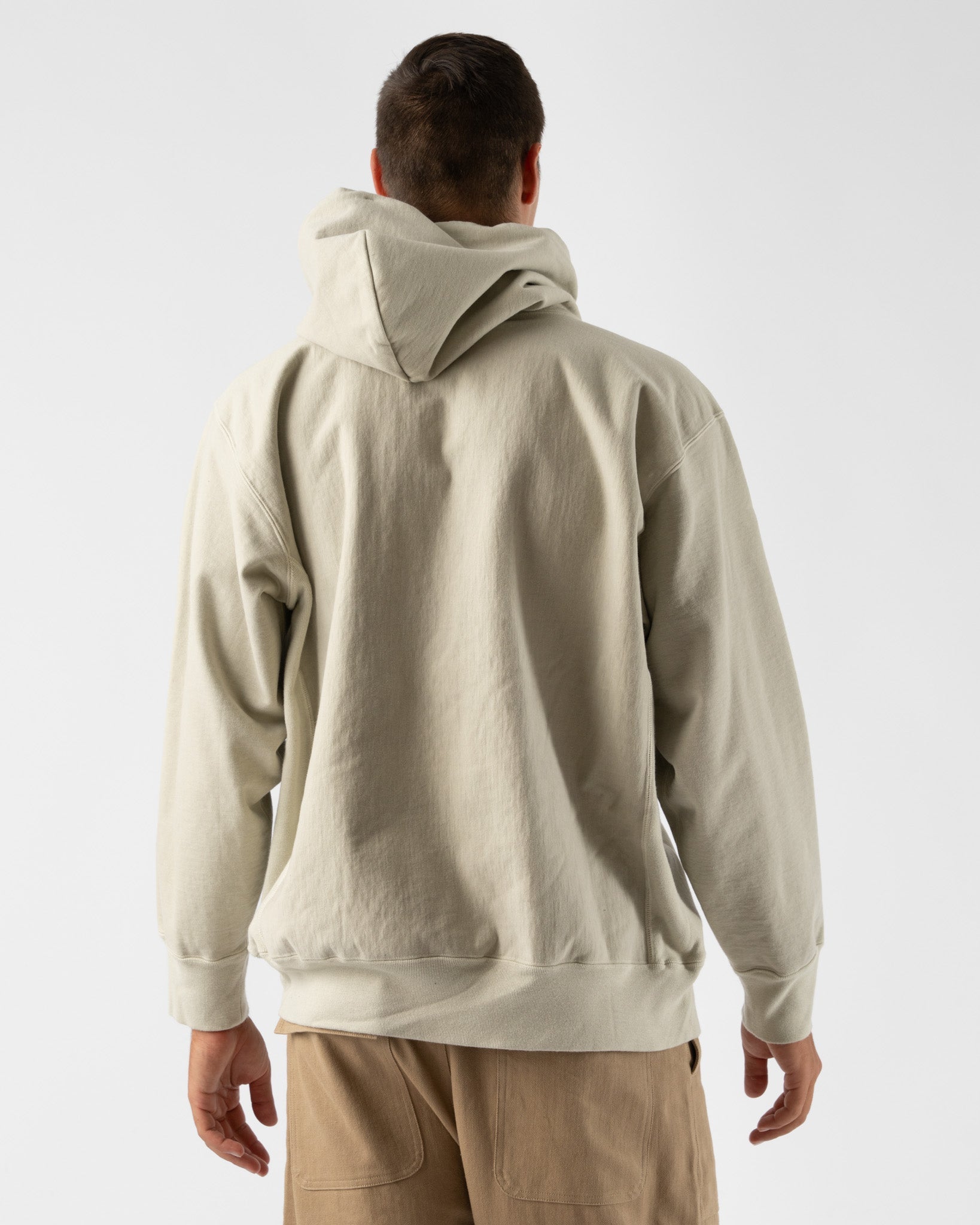 Auralee-Super-Milled-Sweat-Pullover-Parka-in-Light-Khaki-Santa-Barbara-Boutique-Jake-and-Jones-Sustainable-Fashion