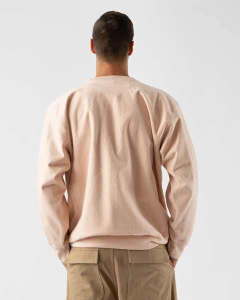 Auralee Super Milled Sweat Pullover Parka in Light Pink