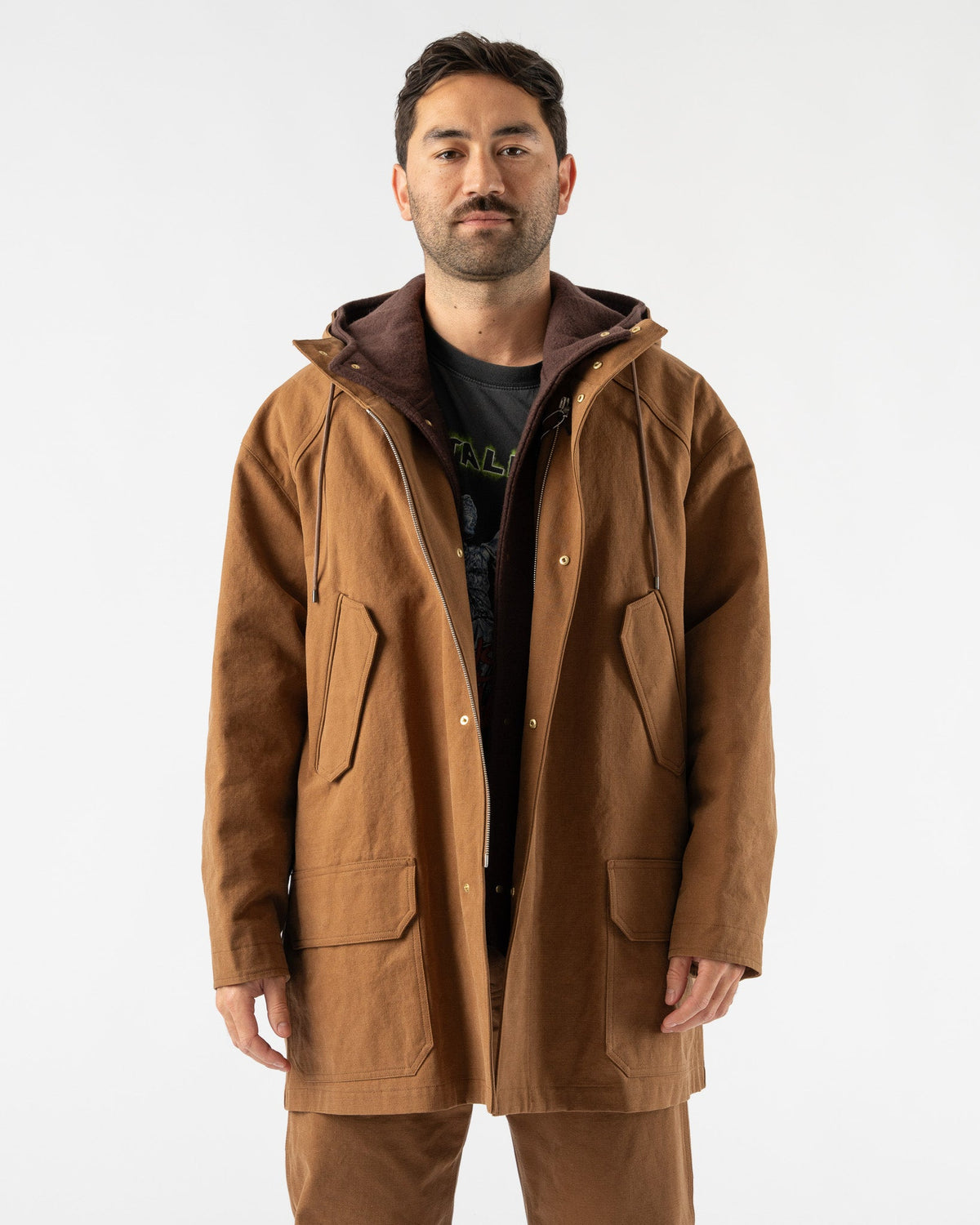 Auralee Washed Heavy Canvas Liner Coat Curated at Jake and Jones
