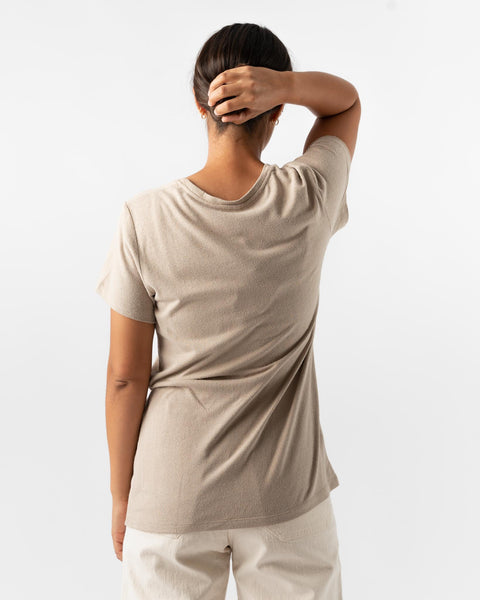 Baserange Silk Tee in Acacia Brown Curated at Jake and Jones