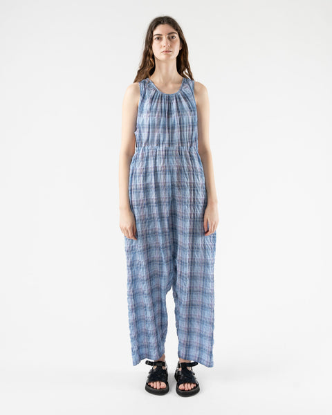 Caron Callahan Goa Jumpsuit in Lake Plaid Voile Curated at Jake