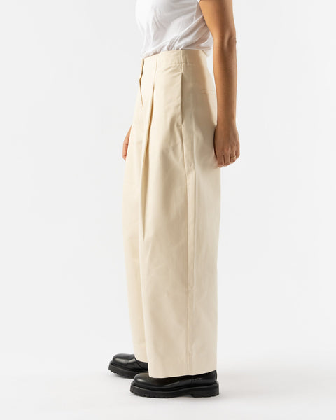 STUDIO NICHOLSON Volume Pant creame-