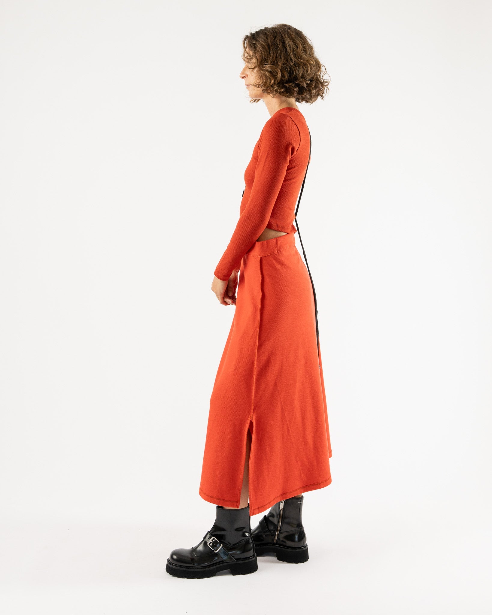 Delfina-Balda-Soler-Dress-in-Orange/Rust-Santa-Barbara-Boutique-Jake-and-Jones-Sustainable-Fashion