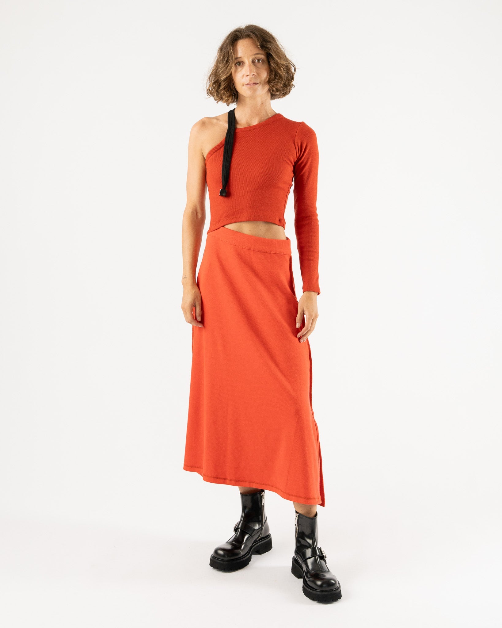 Delfina-Balda-Soler-Dress-in-Orange/Rust-Santa-Barbara-Boutique-Jake-and-Jones-Sustainable-Fashion