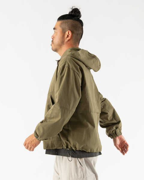 FrizmWORKS Ripstop Anorak in Olive Curated at Jake and Jones