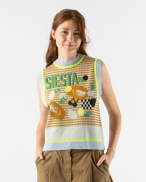 Henrik Vibskov Siesta Knit Vest in Brown Siesta Fruit Curated at