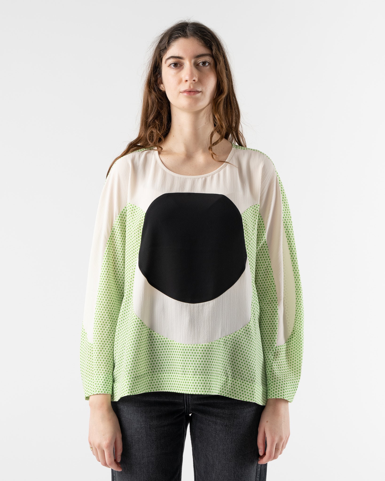 Henrik-Vibskov-Sundtown-Top-in-Green,-White-&-Black-PS23-jake-and-jones-santa-barbara-boutique-curated-slow-fashion