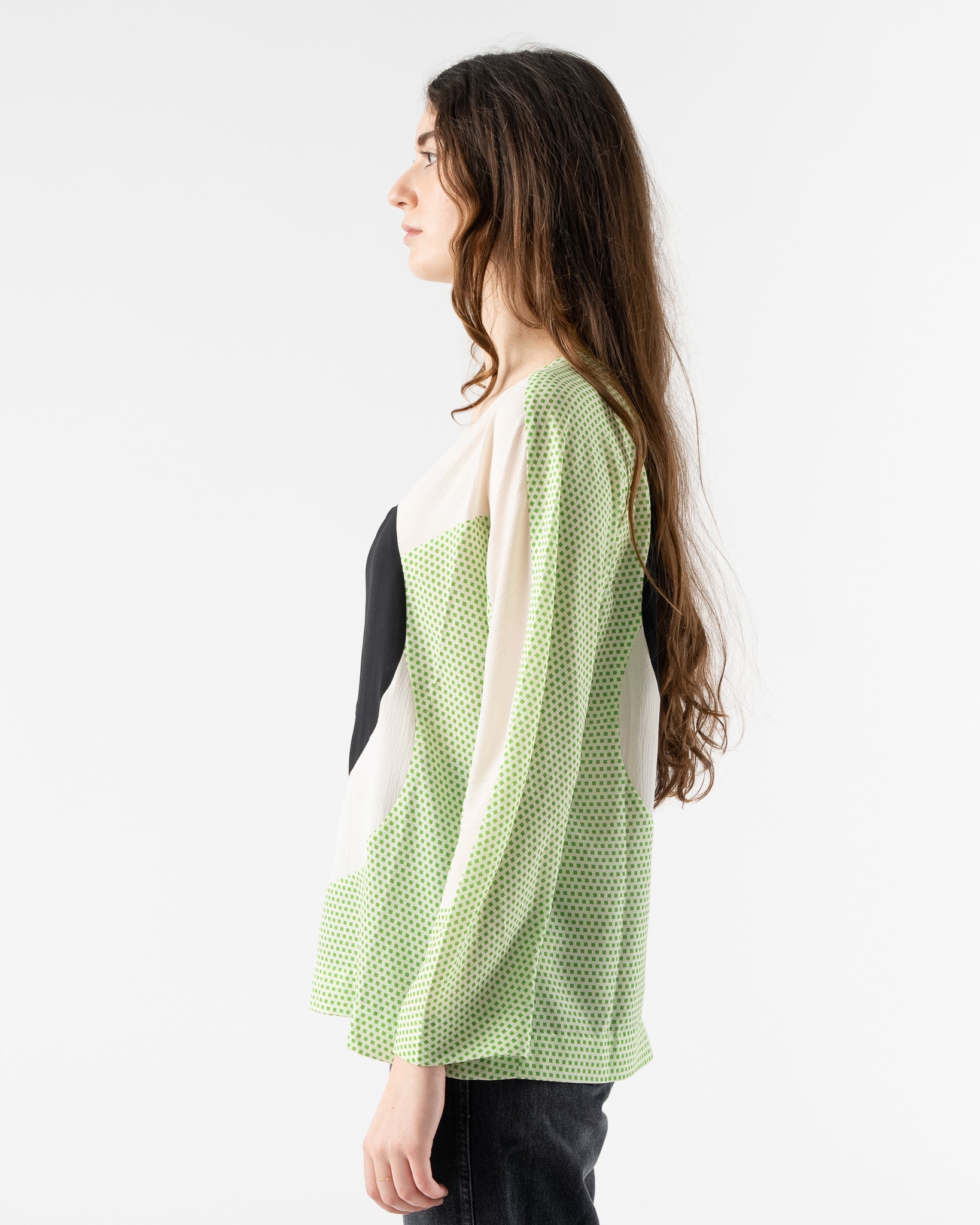 Henrik-Vibskov-Sundtown-Top-in-Green,-White-&-Black-PS23-jake-and-jones-santa-barbara-boutique-curated-slow-fashion