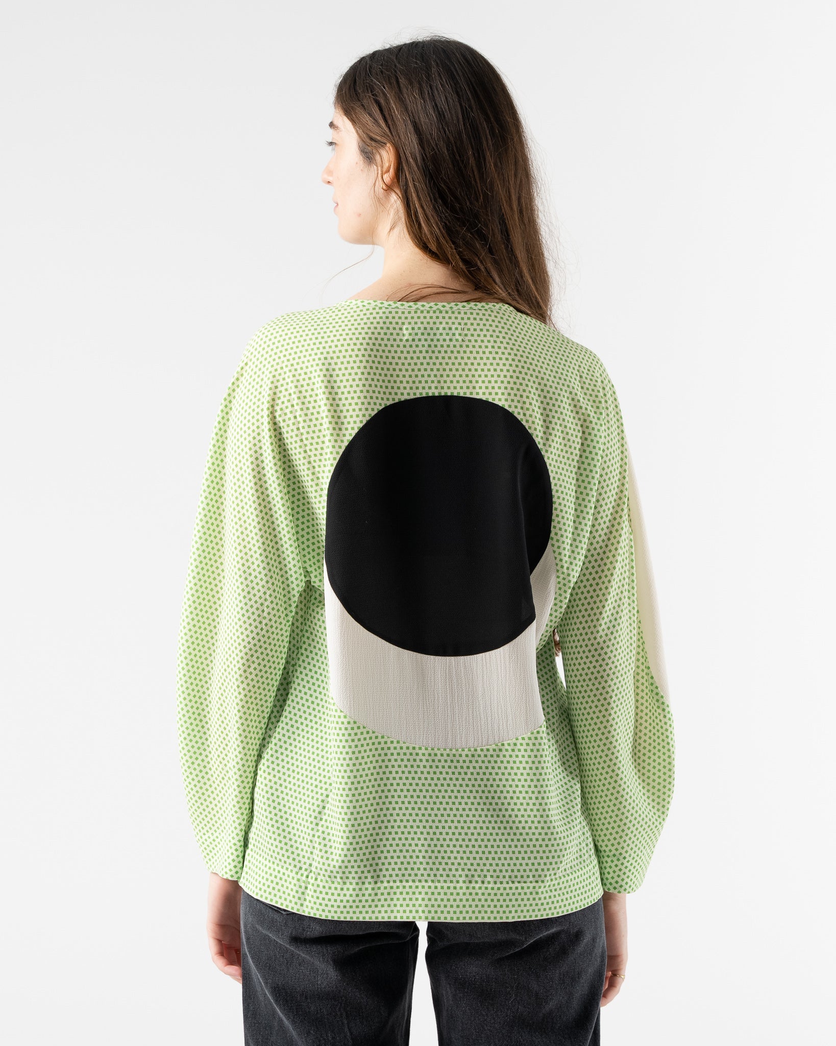 Henrik-Vibskov-Sundtown-Top-in-Green,-White-&-Black-PS23-jake-and-jones-santa-barbara-boutique-curated-slow-fashion