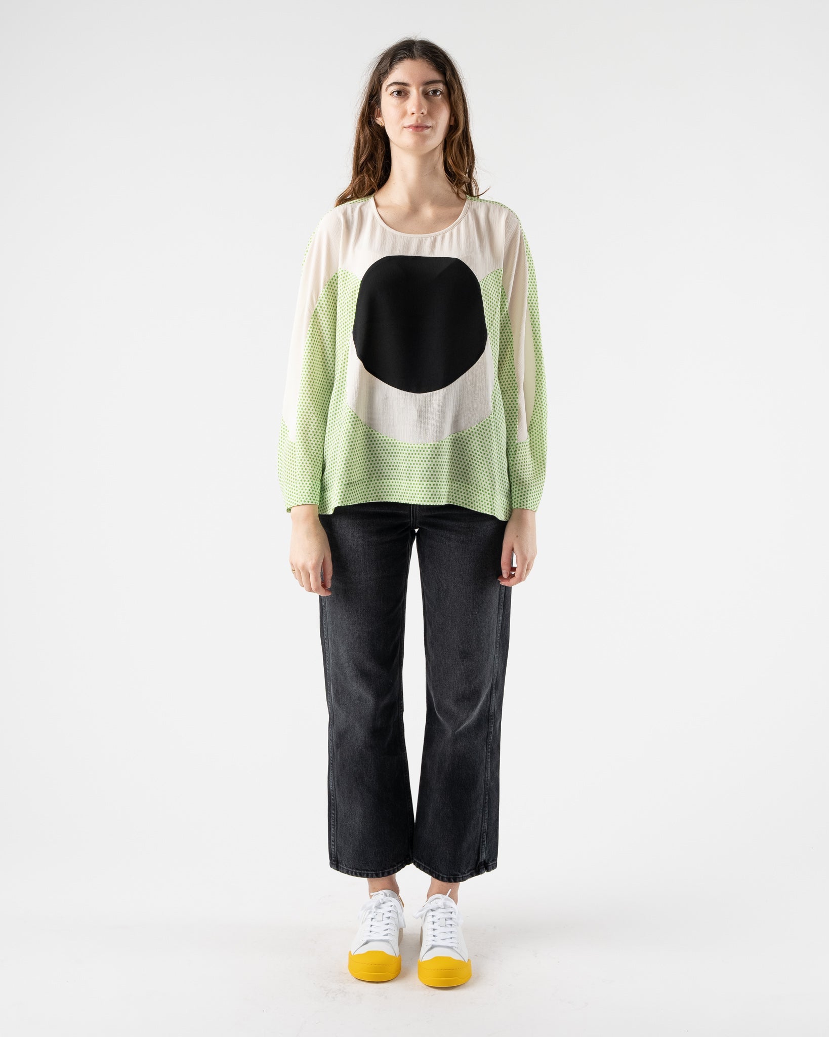 Henrik-Vibskov-Sundtown-Top-in-Green,-White-&-Black-PS23-jake-and-jones-santa-barbara-boutique-curated-slow-fashion