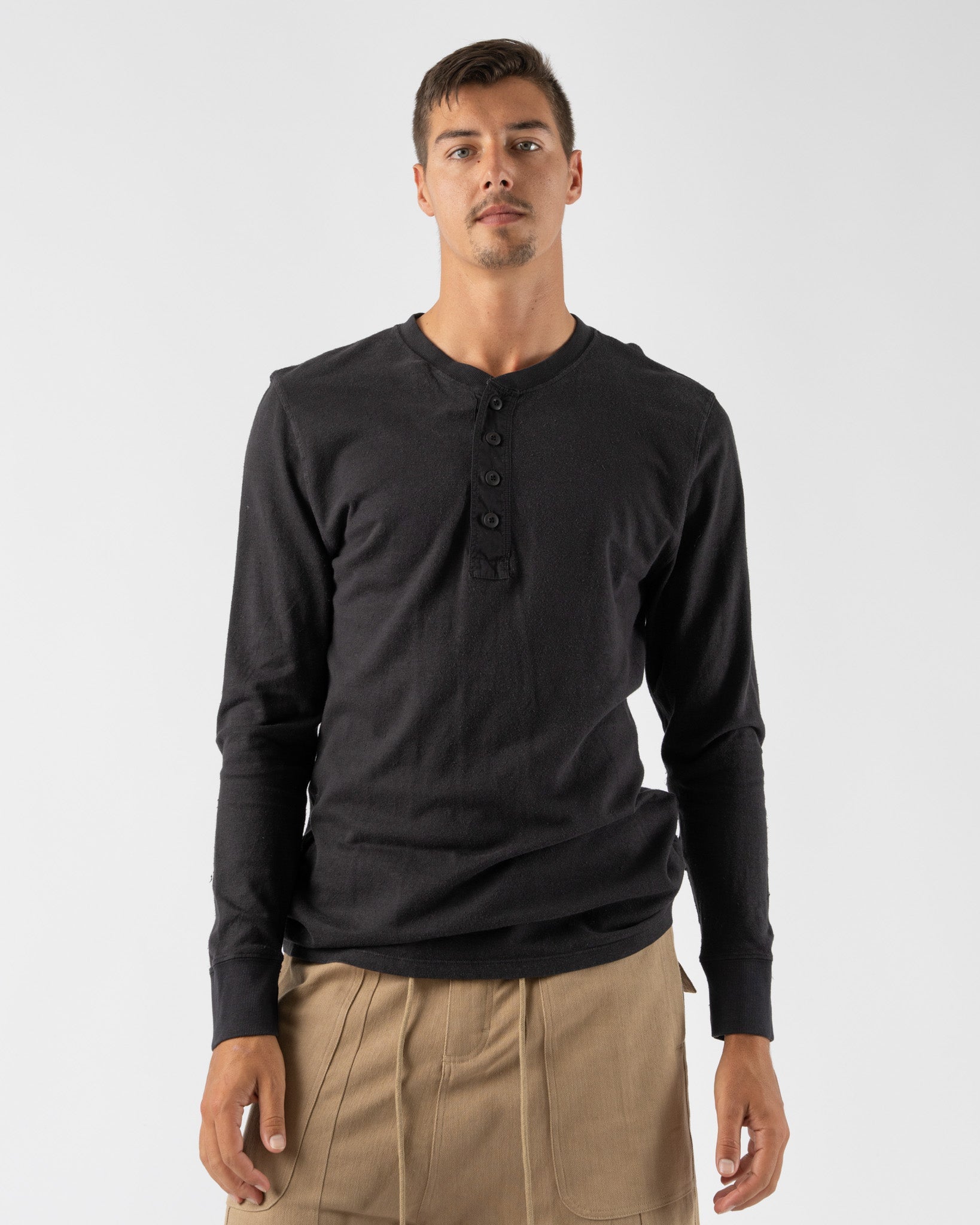 Jungmaven-Mountain-Henley-in-Black-Santa-Barbara-Boutique-Jake-and-Jones-Sustainable-Fashion