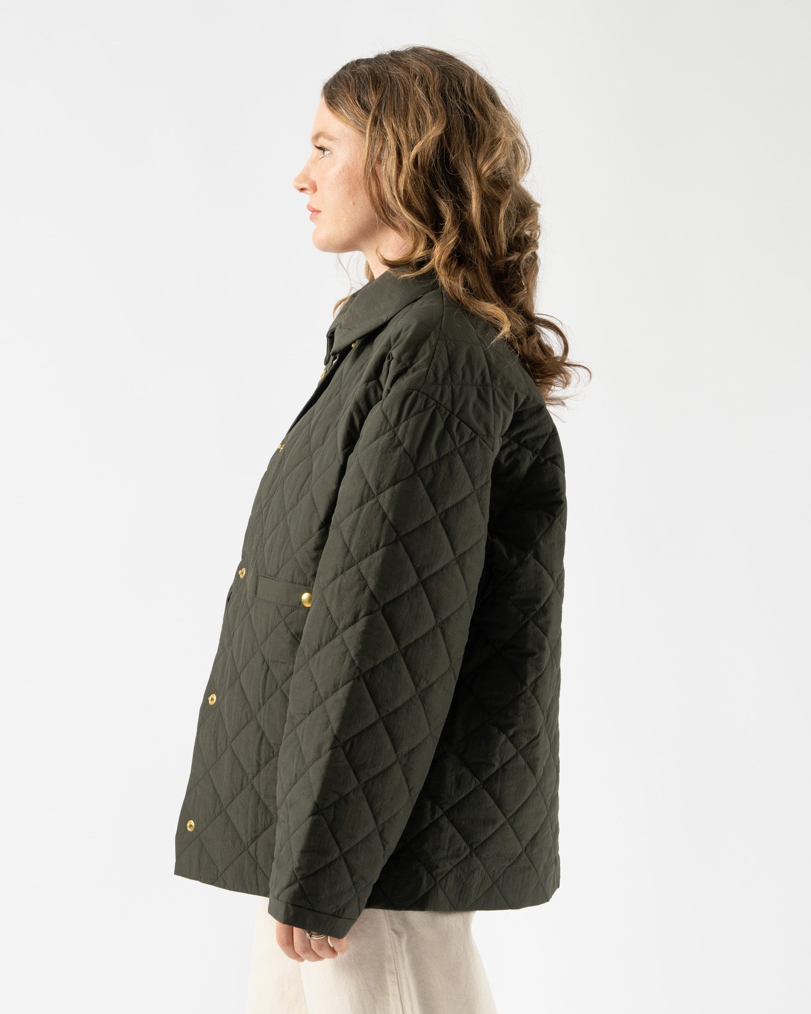 KASSL-Long-Taffeta-Blouson-Jacket-in-Dark-Green-Santa-Barbara-Boutique-Jake-and-Jones-Sustainable-Fashion