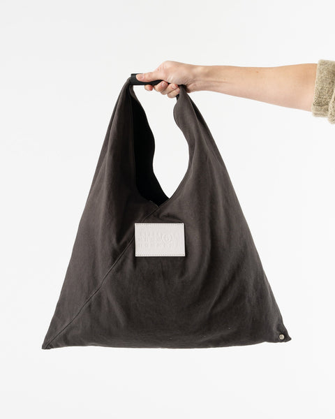 Japanese Leather Tote Bag in Grey - MM 6 Maison Margiela