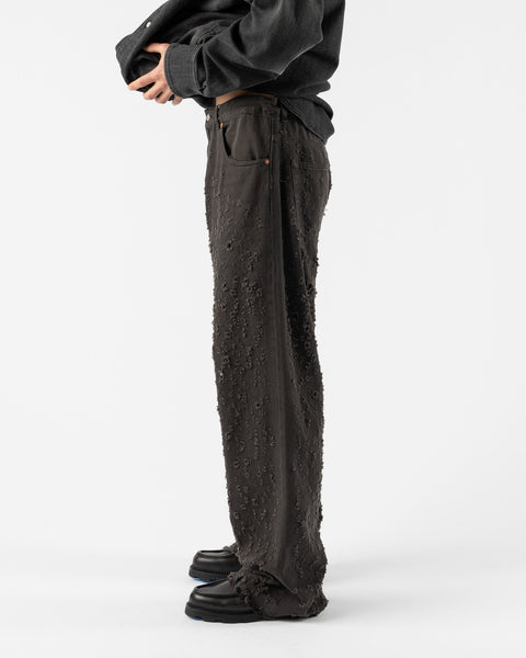 MM6 Maison Margiela Pants Five Pockets in Grey Denim Overdye in Black