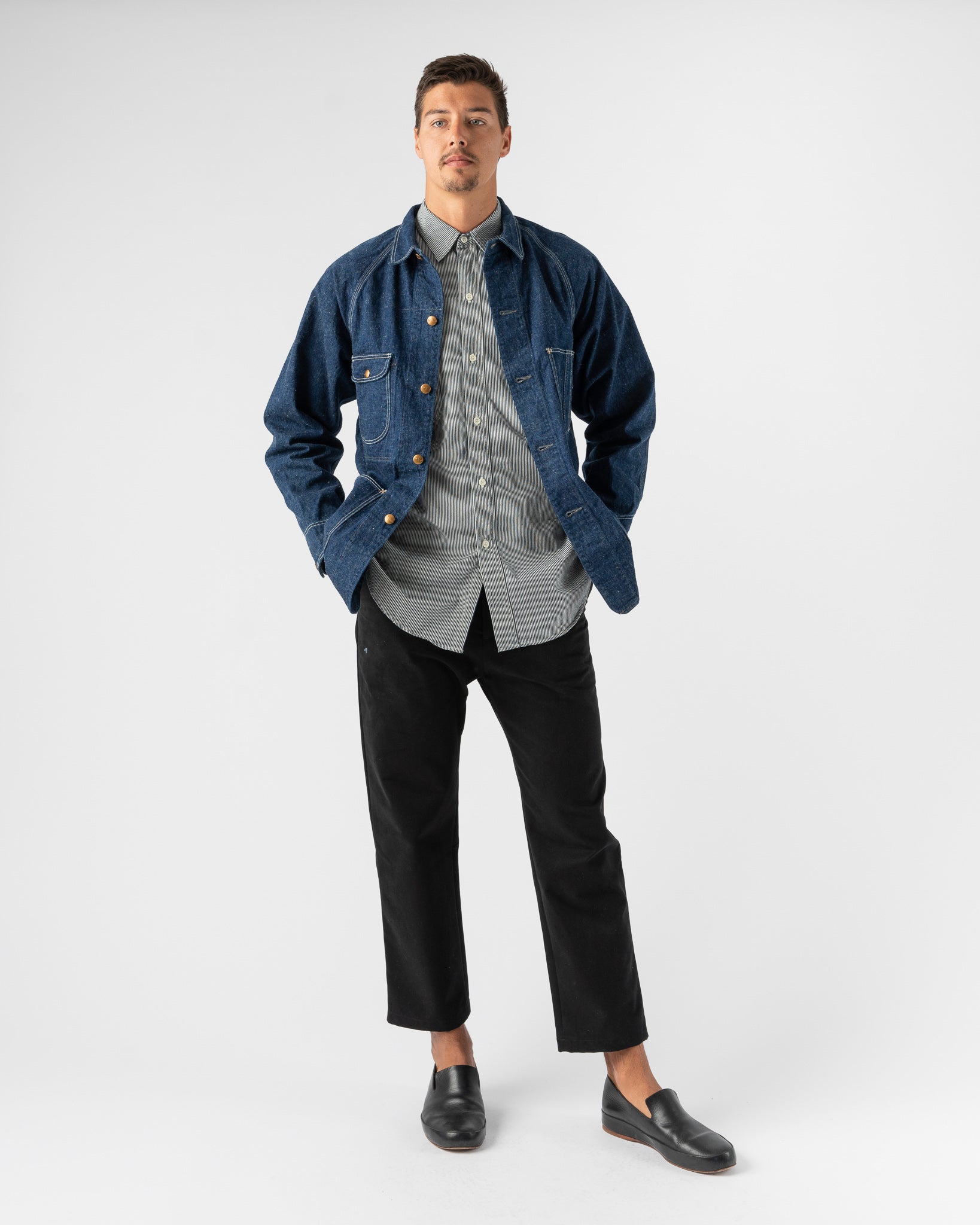 orslow-50s-coverall-jacket-in-denim-one-wash-mfw22-jake-and-jones-a-santa-barbara-boutique-curated-slow-fashion