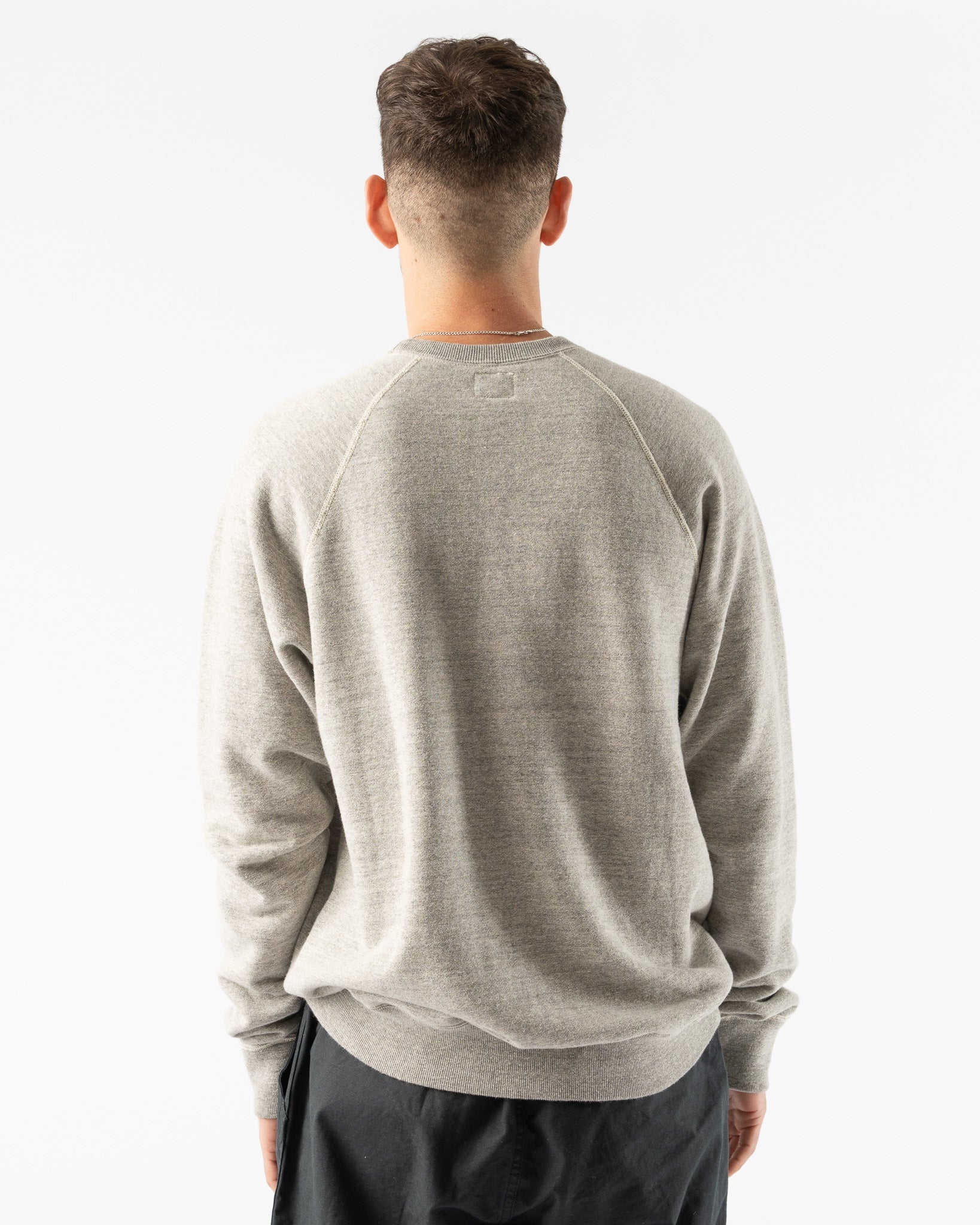 orslow-loop-wheel-crew-neck-sweat-shirt-in-heather-grey-mss23-jake-and-jones-a-santa-barbara-boutique