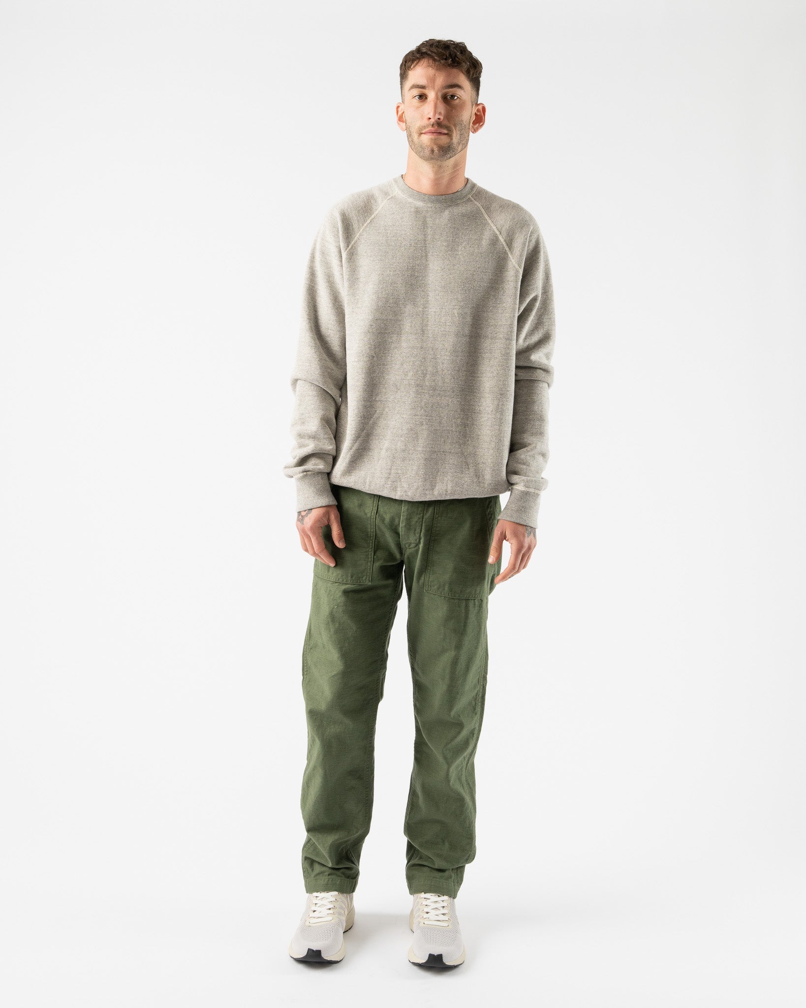 orslow-loop-wheel-crew-neck-sweat-shirt-in-heather-grey-mss23-jake-and-jones-a-santa-barbara-boutique