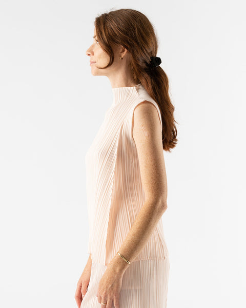 Pleats Please by Issey Miyake Mellow Pleats Top in Pink White
