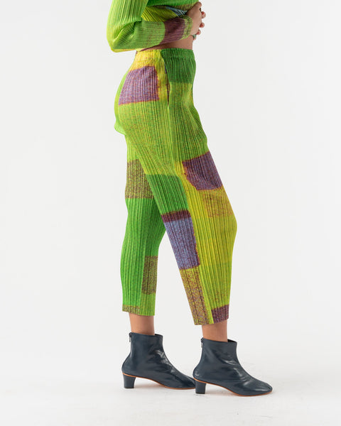Pleats Please Issey Miyake Mixing Pant in Green