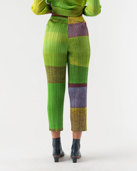 Pleats Please Issey Miyake Mixing Pant in Green