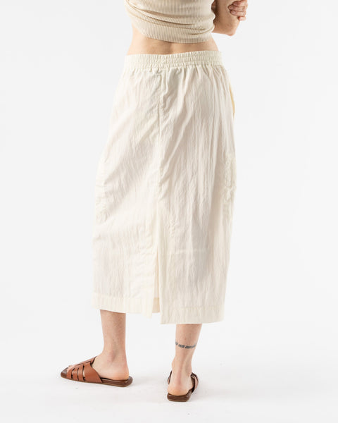 Studio Nicholson Soledad Drawstring Skirt in Parchment Curated at