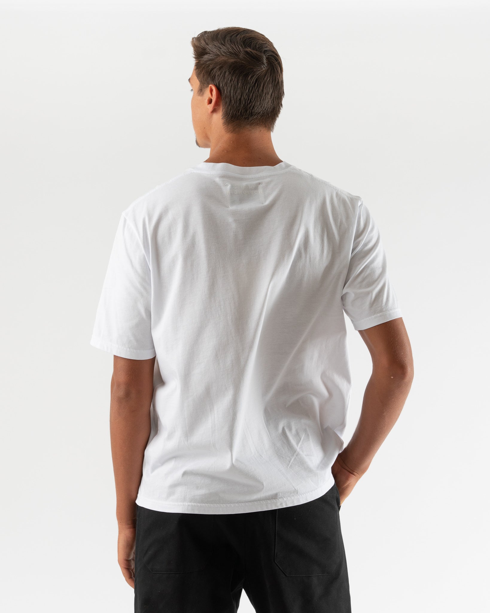Studio Nicholson Bric Short Sleeve Jersey Tee in White
