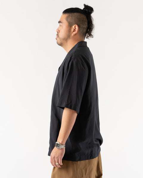 Studio Nicholson Archer Shirt in Darkest Navy Curated at Jake and