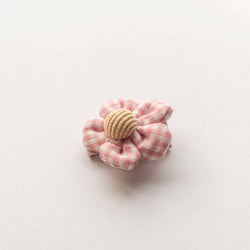 Tangle Shiny Stars - Gingham Flower Hair Clip | Pink