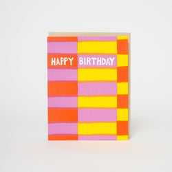 Egg Press Fruit Stripe Birthday Card