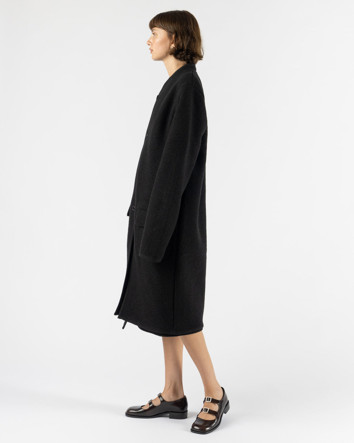 RIER Walker Coat Black Felted