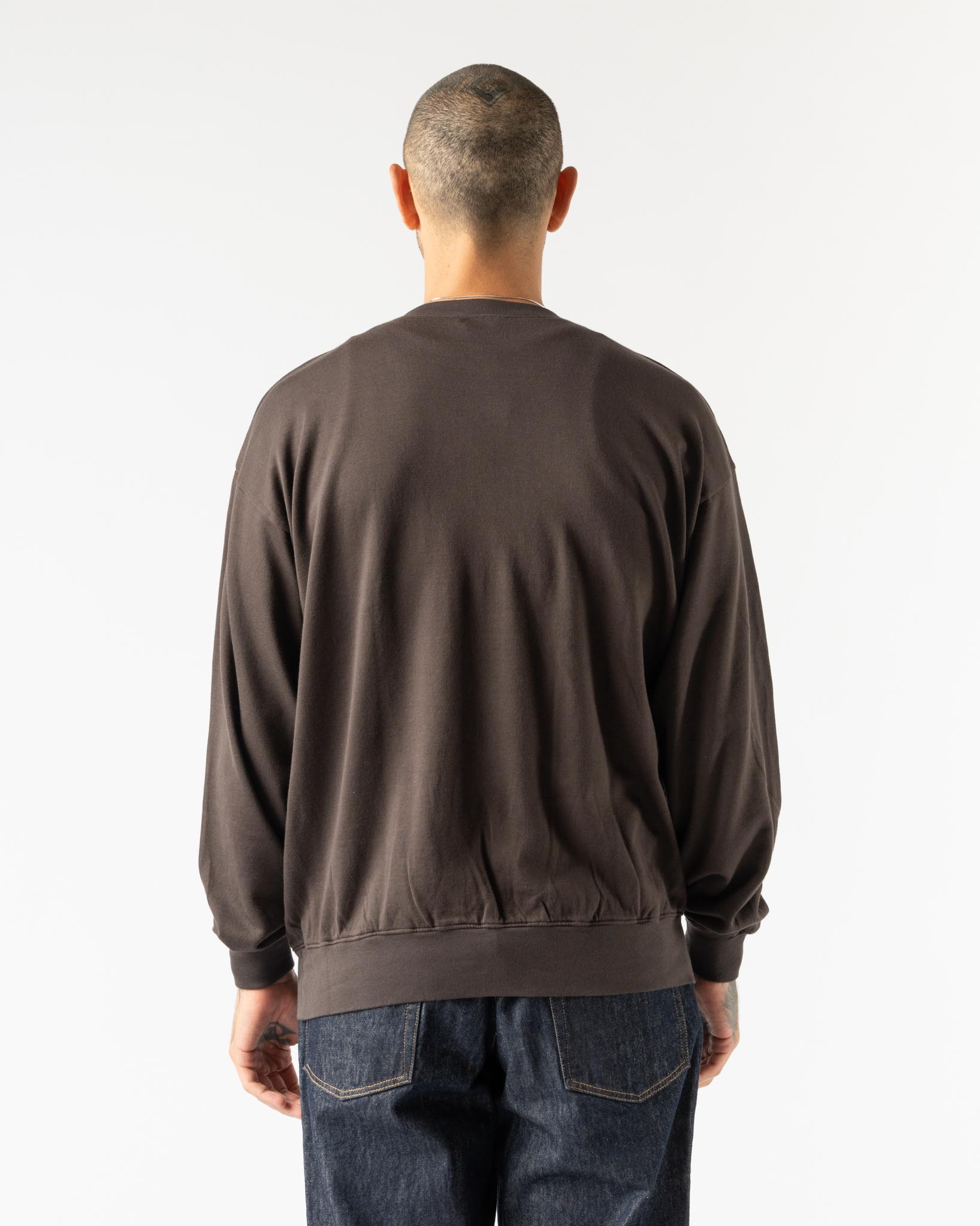 AURALEE オーラリー　SUPER HIGH GAUGE SWEAT Auralee Super High Gauge Sweat Pullover in Ink Black Curated