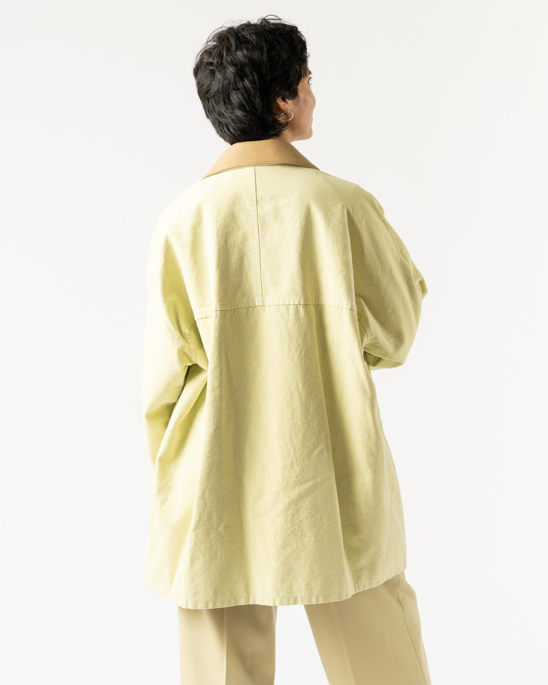 Auralee Washed Organic Hunter Blouson in Lime Green