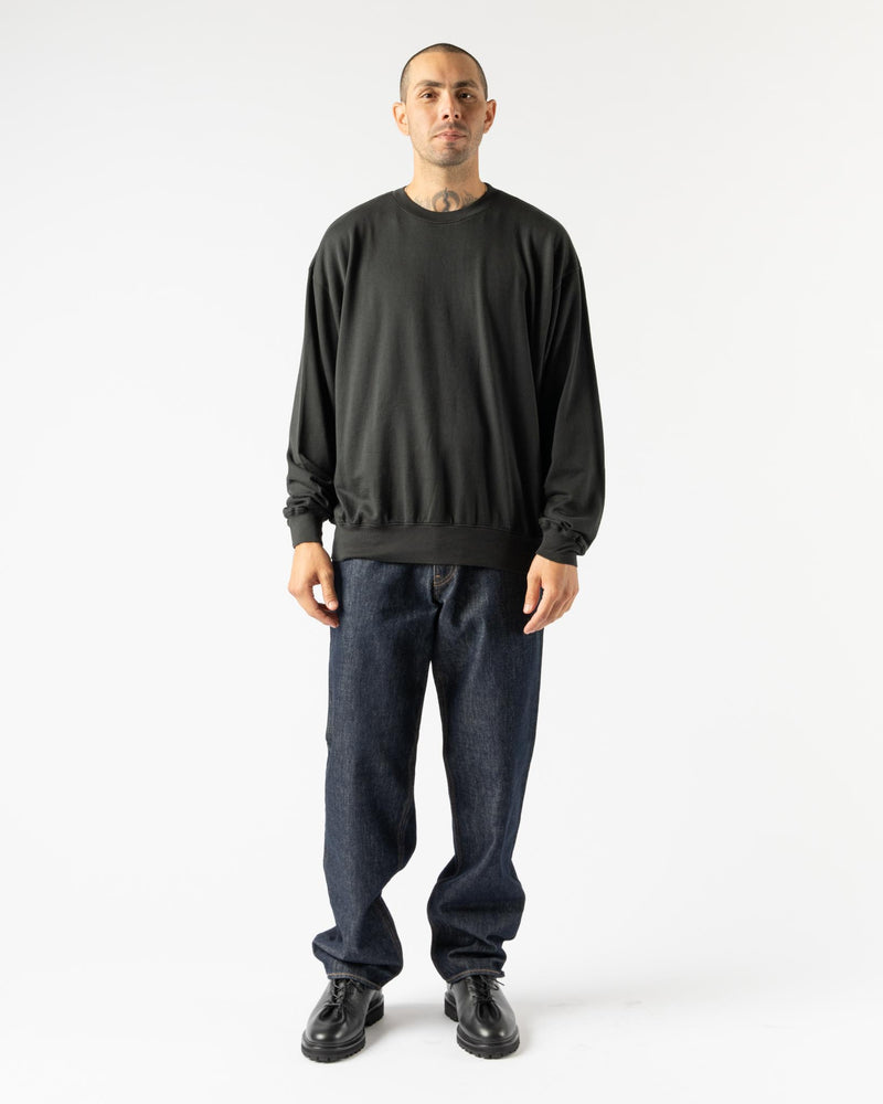 Auralee Super High Gauge Sweat Pullover in Ink Black