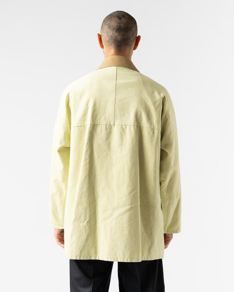 Auralee Washed Organic Hunter Blouson in Lime Green