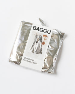 Baggu Standard Baggu in Metallic Silver