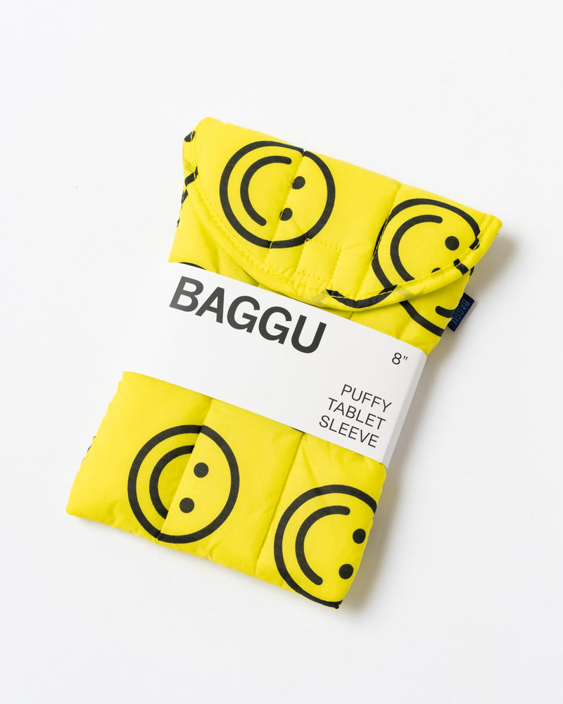 Baggu Puffy Laptop Sleeve 8" in Yellow Happy